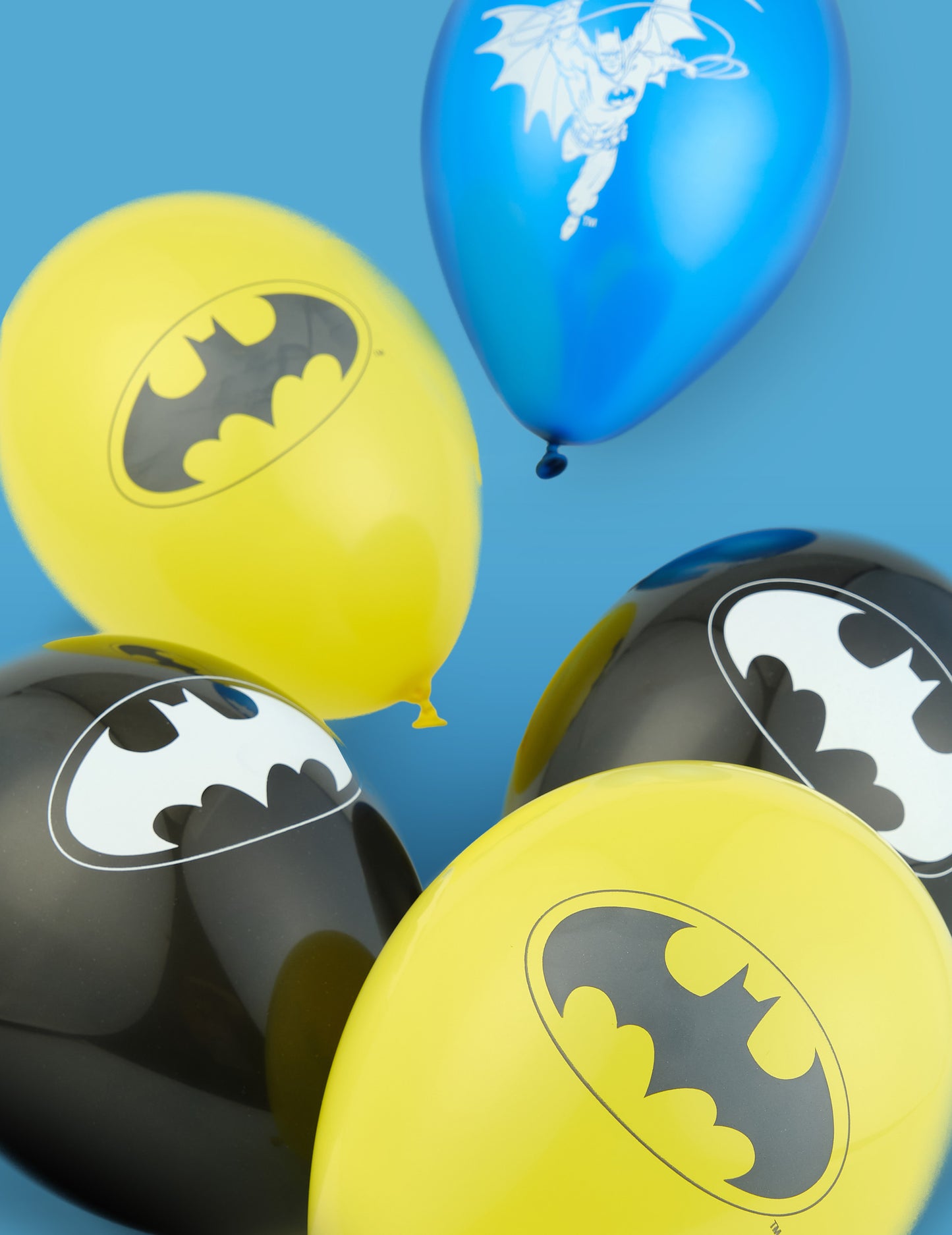 10 Latex Batman Balloons 25x32cm