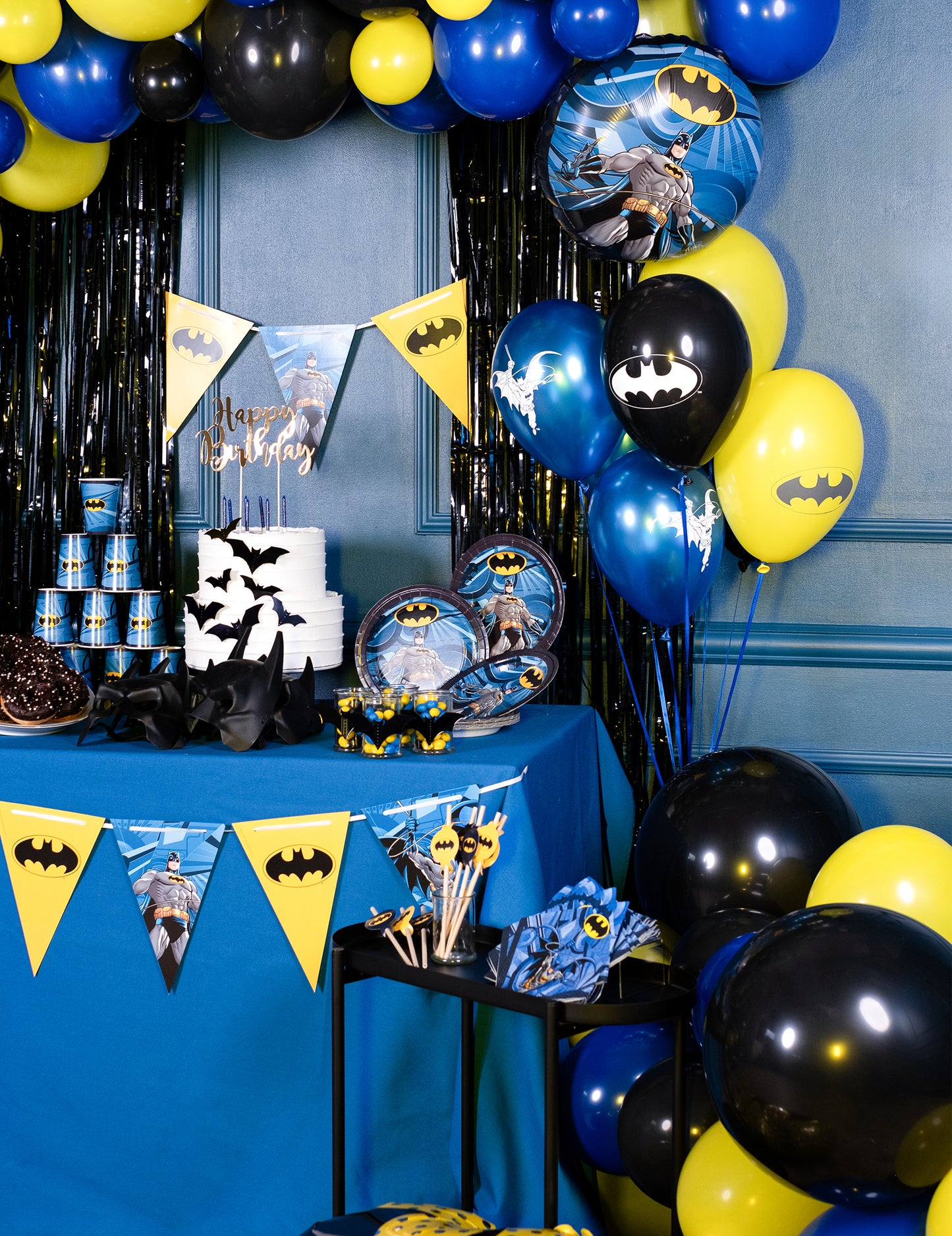 10 Latex Batman Balloons 25x32cm