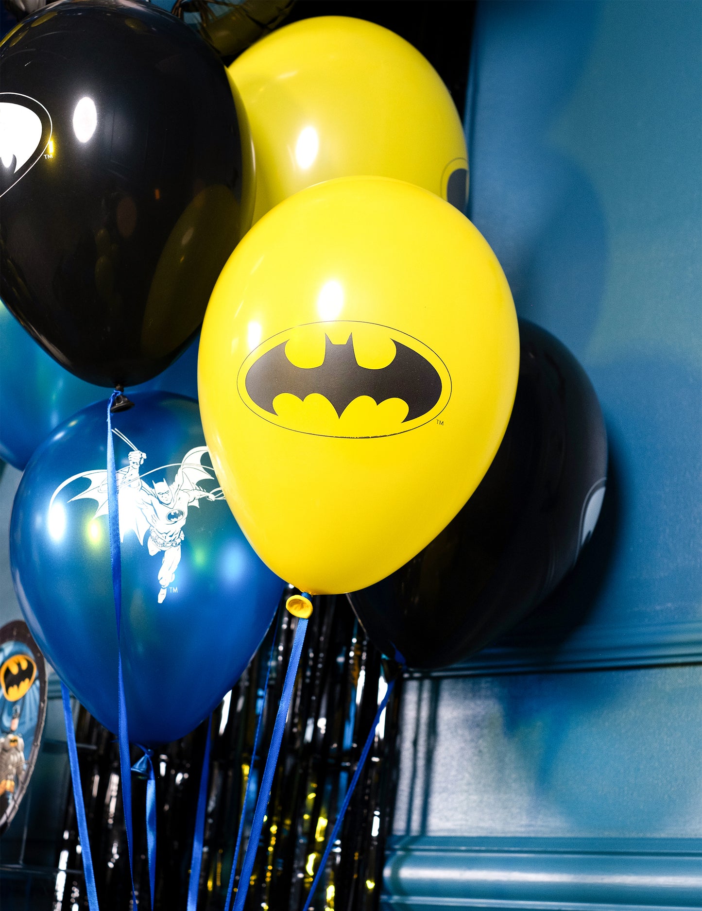 10 Latex Batman Balloons 25x32cm