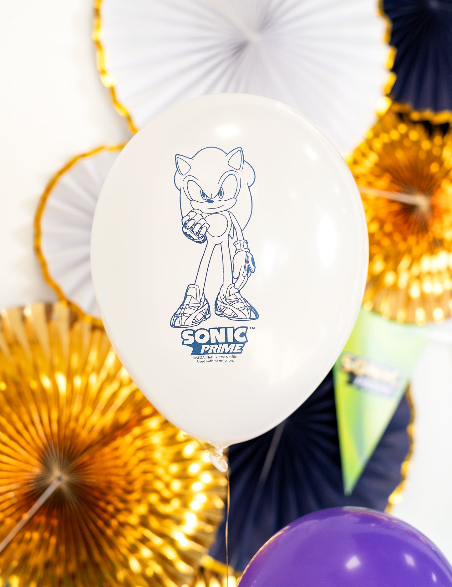 10 Latex Sonic Balloons Prime 30 cm