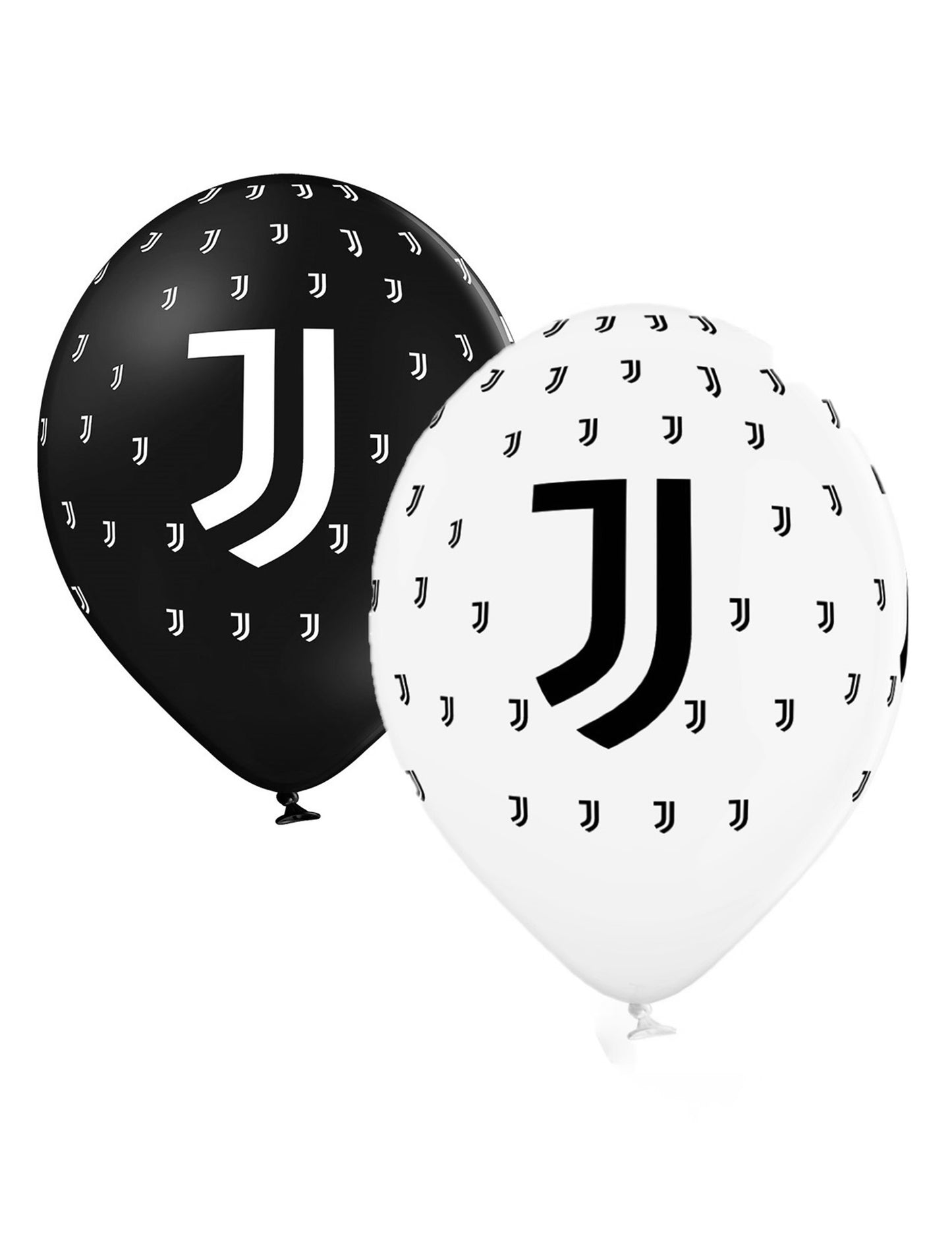 12 balona lateksa Juventus crno -bijelo 30 cm