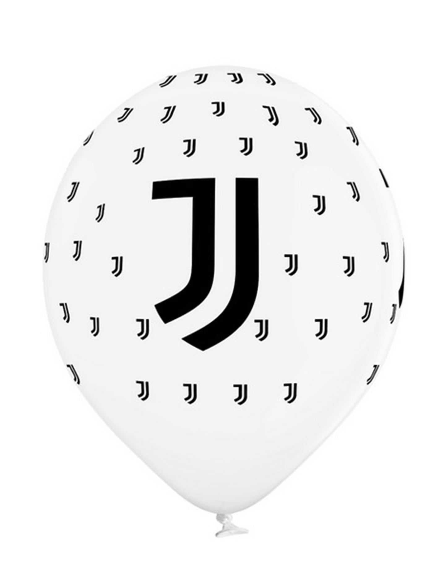 12 balona lateksa Juventus crno -bijelo 30 cm