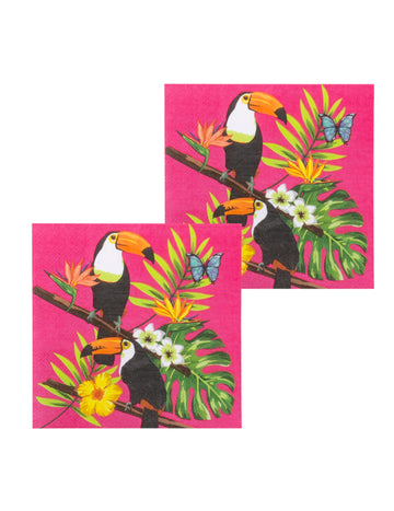 20 Toucan Fuchsia papirnati ručnici 33 x 33 cm