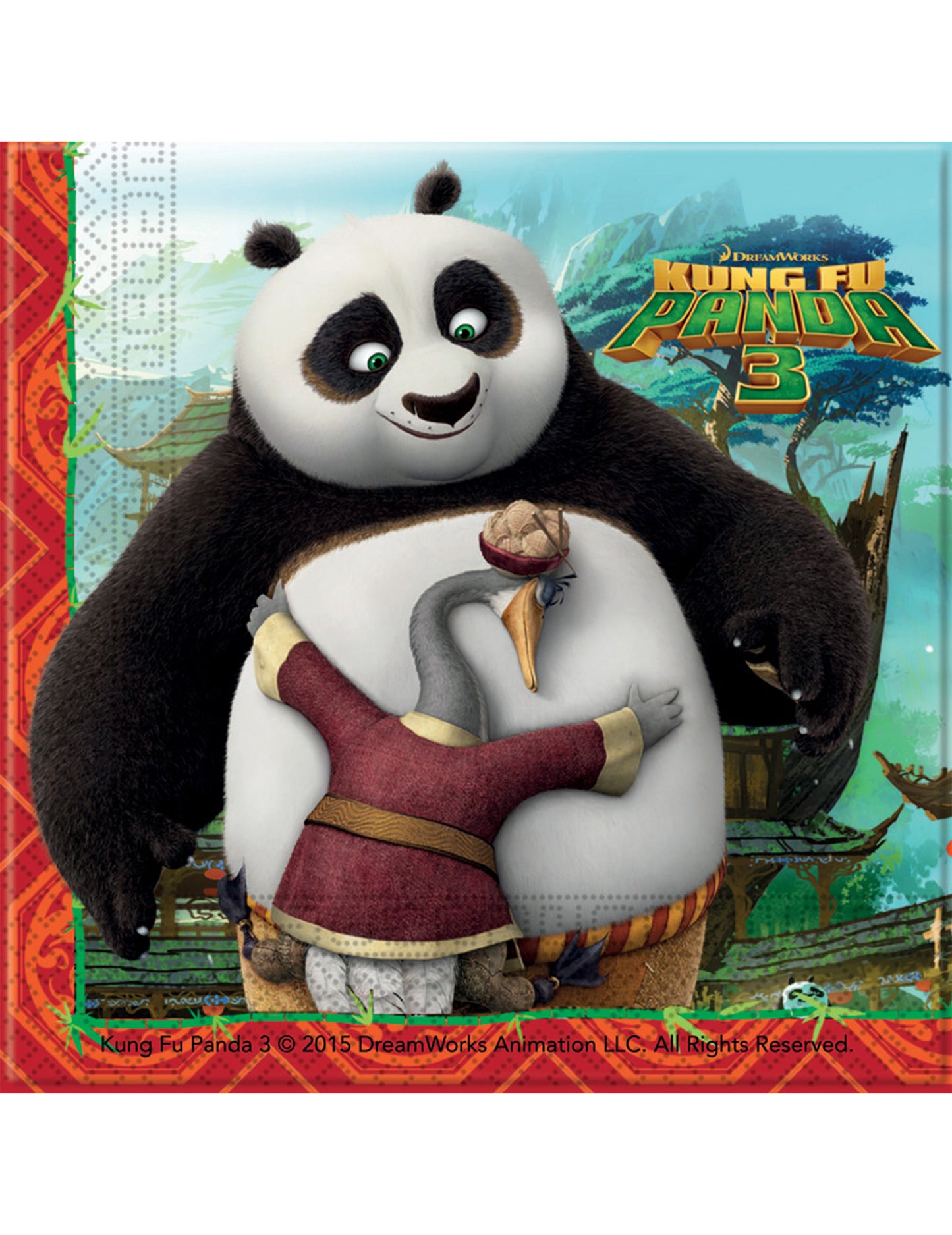 20 Kung Fu Panda papirnati ručnici 333 x 33 cm