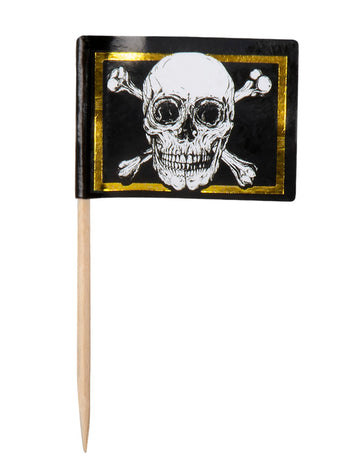 24 drveni vrhovi Pirate zastavu Jolly Roger 7 cm