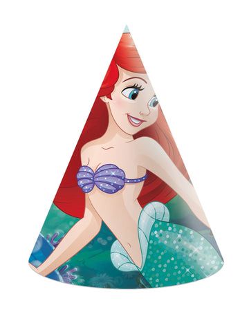 6 Ariel Party Hats