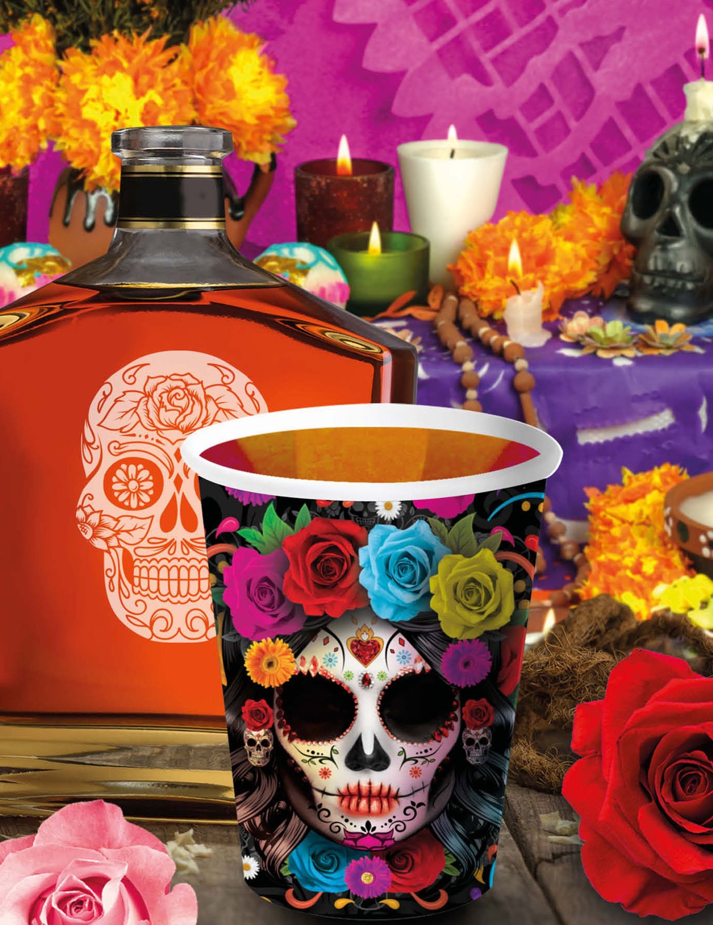 6 Catrina Dia de los Muertos 240 ml šalica