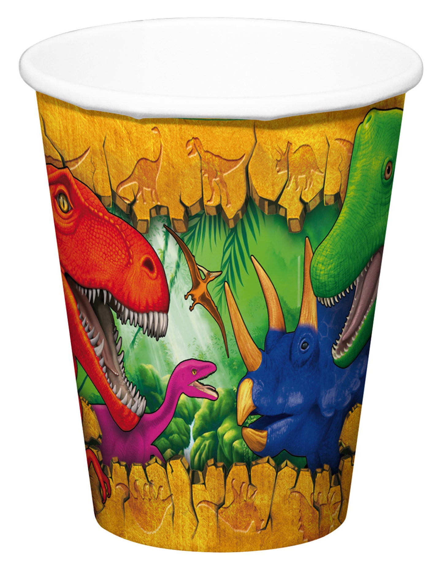 6 Kartonske čaše dinosaura 250 ml