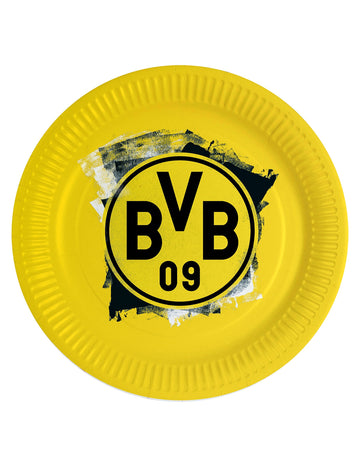 8 okruglih kartonskih ploča Borussia Dortmund 23 cm