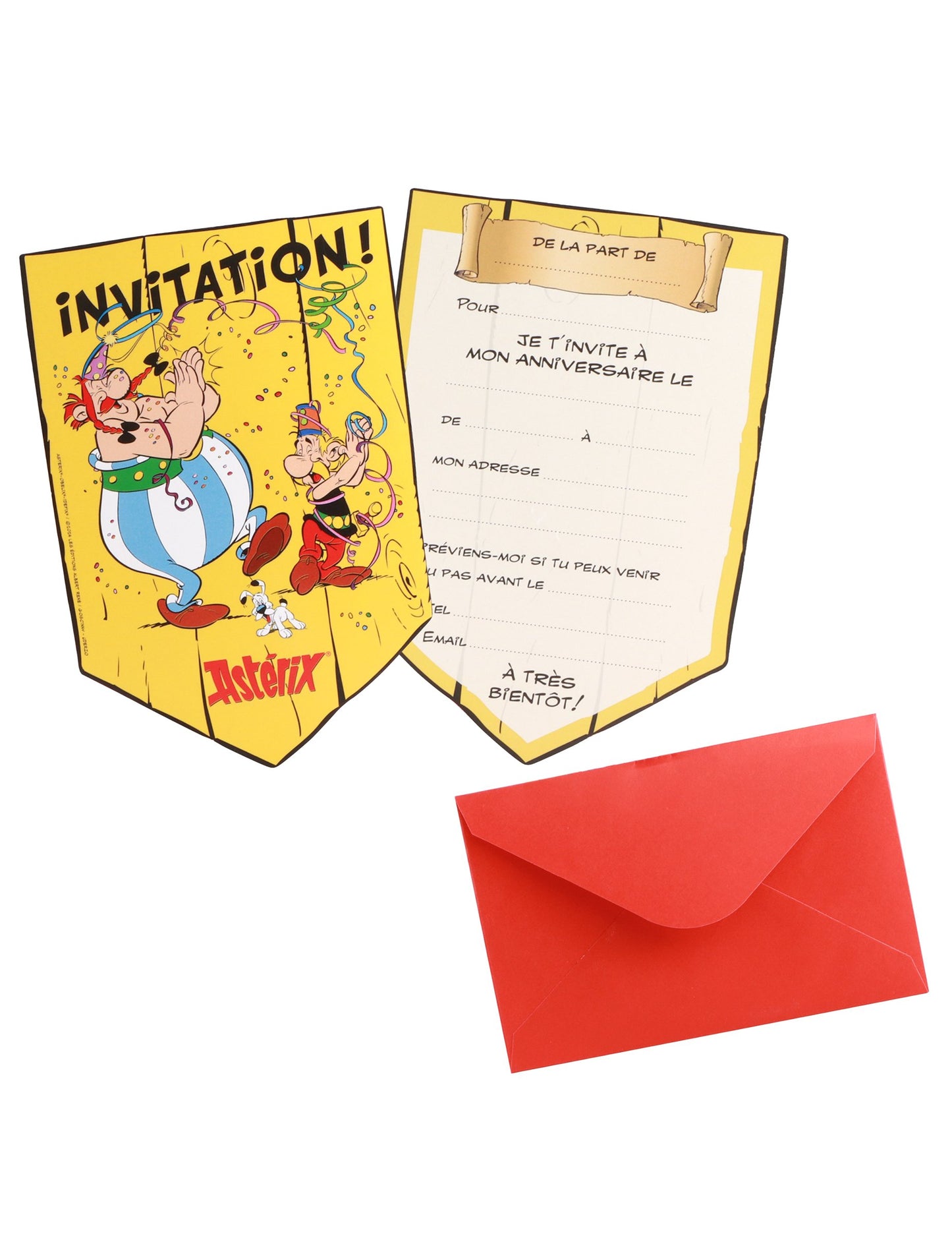 8 Cartes d'invitation Astérix