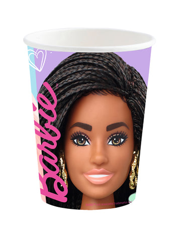 8 Barbie Sweet Life Cardboard Cups 250 ml