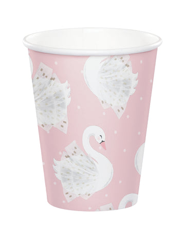 8 Carton Cardboard Cups Royal Roses 256 ml