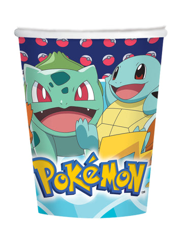 8 Pokémon Cardboard Cups 250 ml