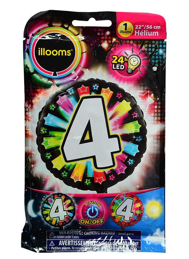 Aluminijski balon Slika 4 Višebojni LED ILOOMS 50 cm