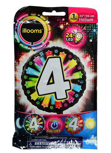 Aluminijski balon Slika 4 Višebojni LED ILOOMS 50 cm