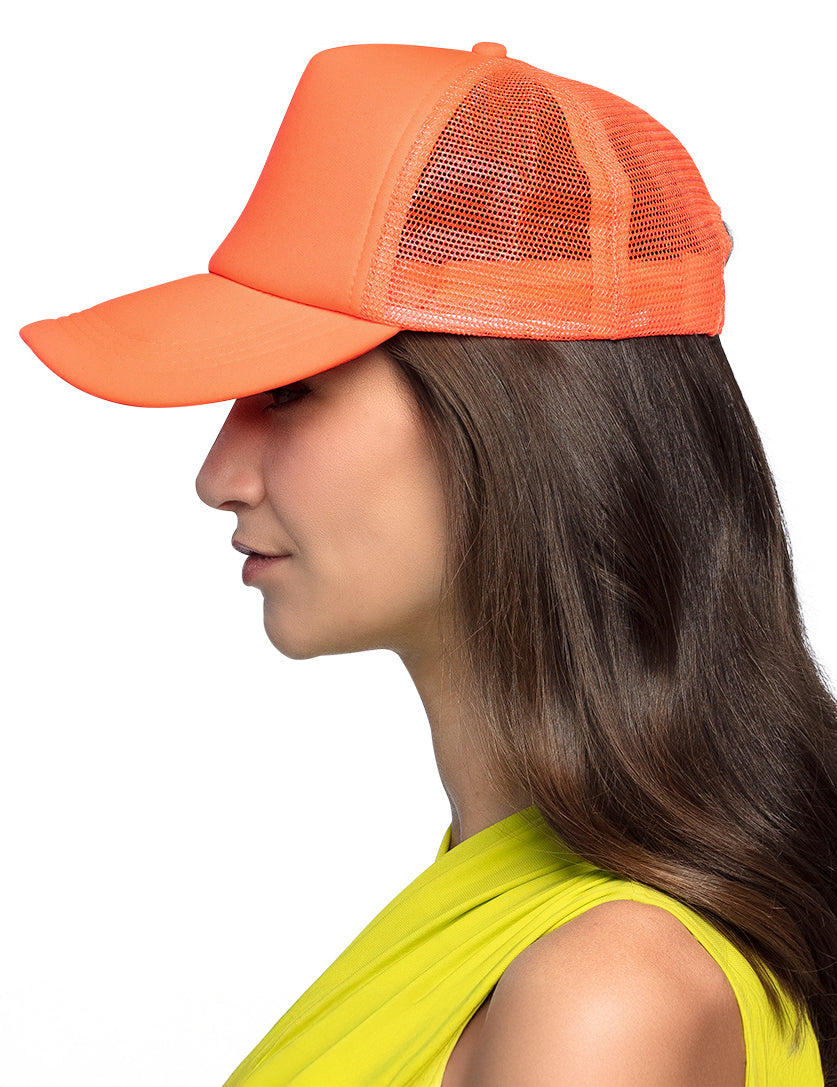 Casquette orange fluo adulte