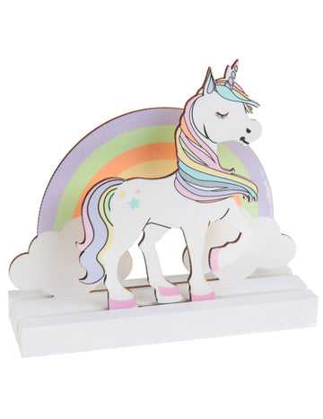 Licorne drveni stolni centar 14 x 13 cm