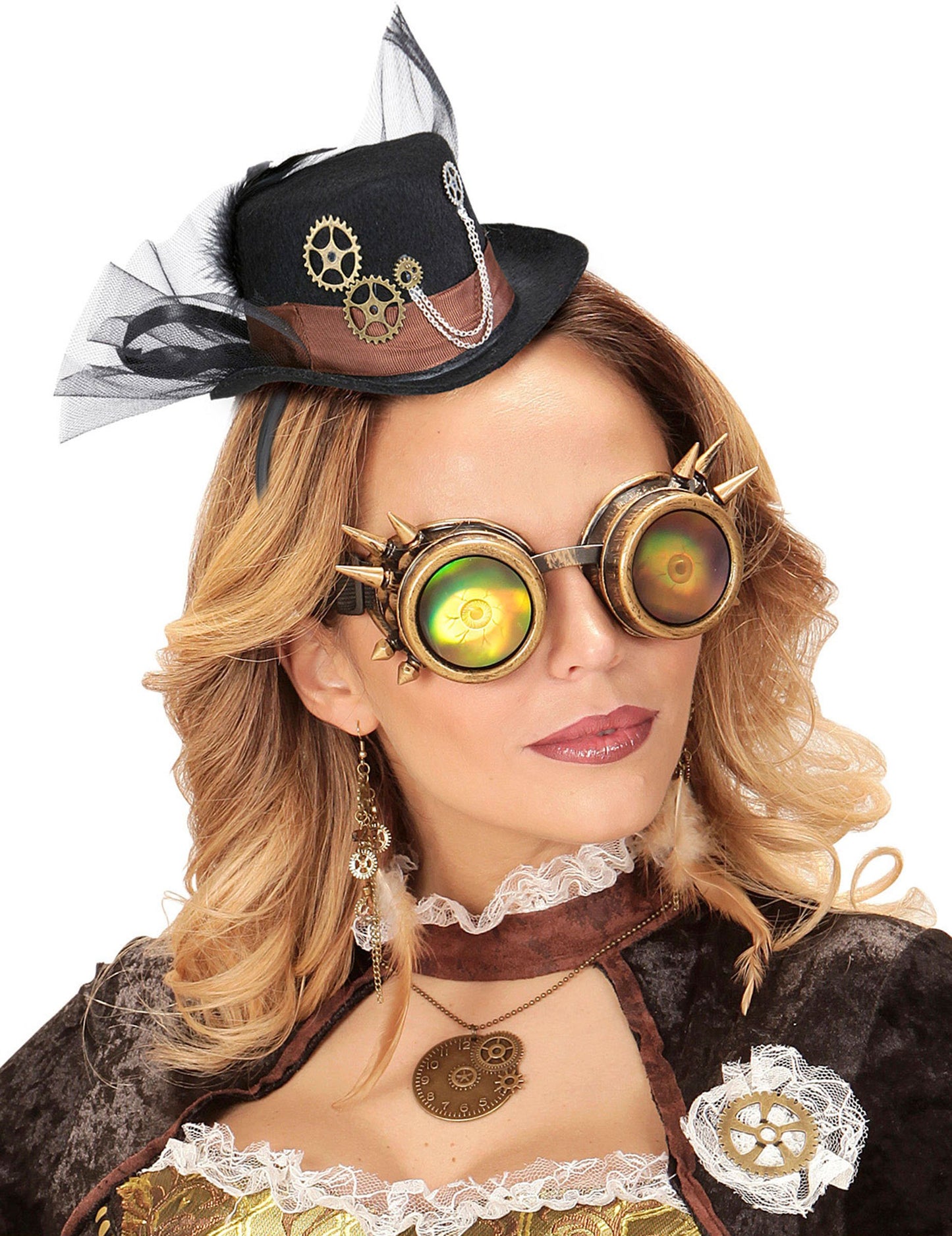 Šešir s odraslim crni veo Steampunk