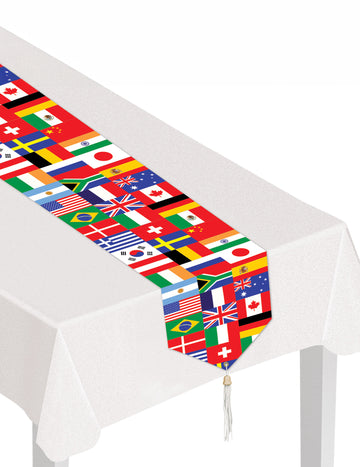 Table Runner Drapeaux plaća du Monde 28 x 182 cm