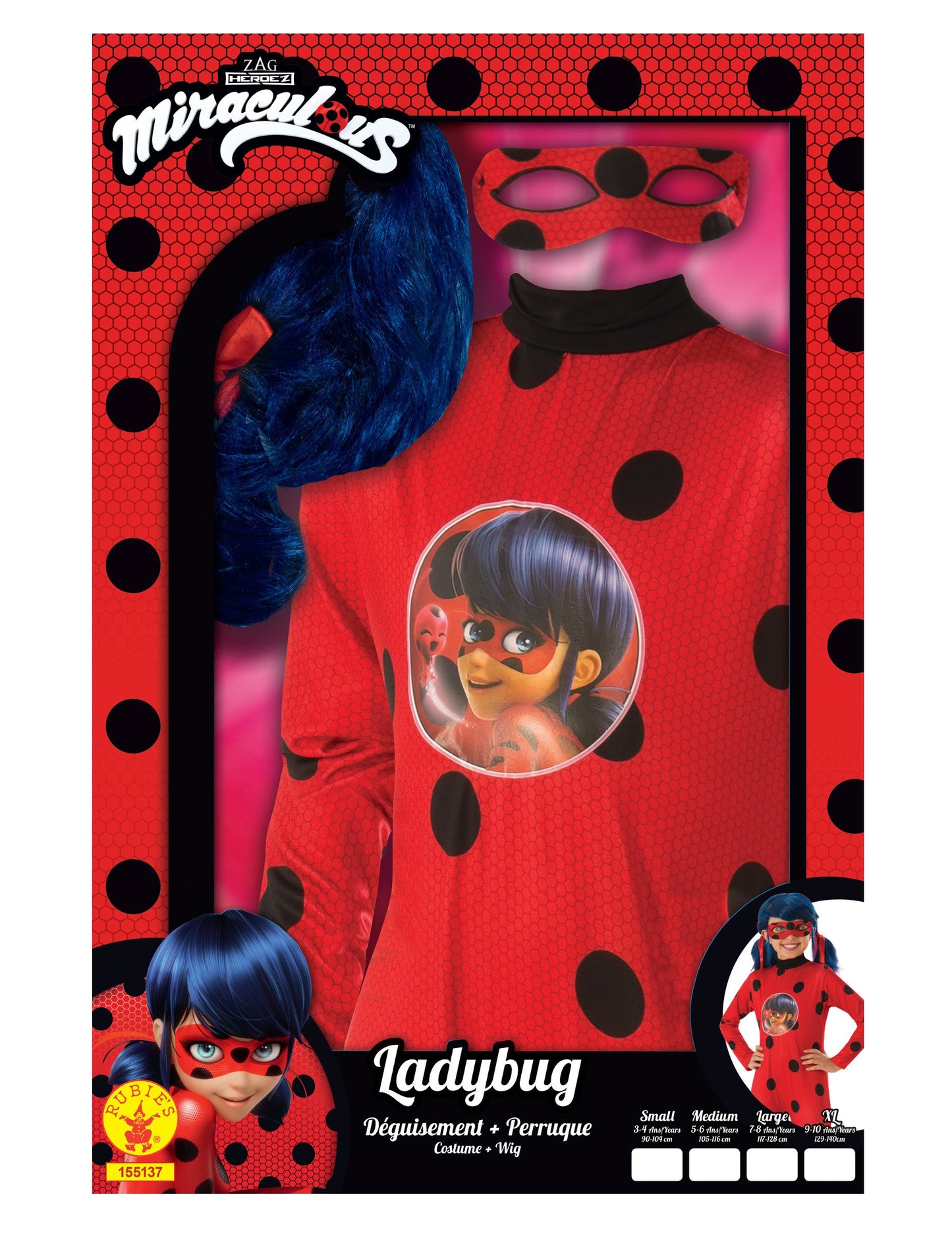 Klasični prerušavajući set Ladybug Girl