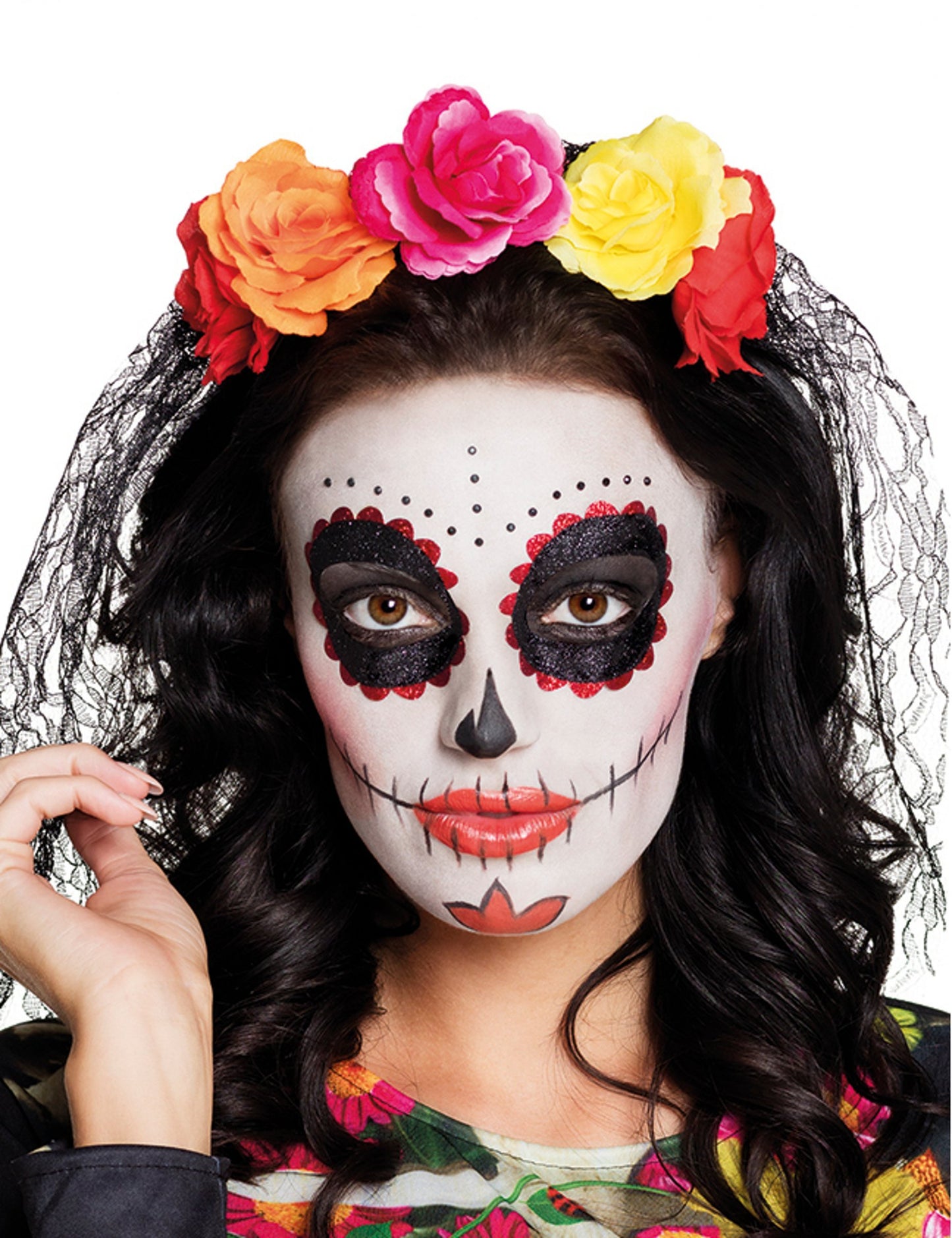 Velike odrasle ruže dia de los muertos