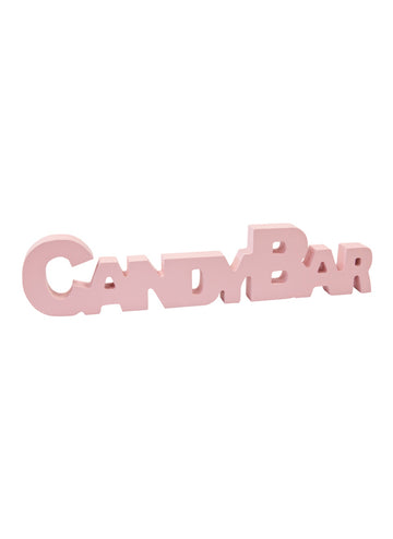 Candy bar ružičasti drveni stol ukras 27 cm