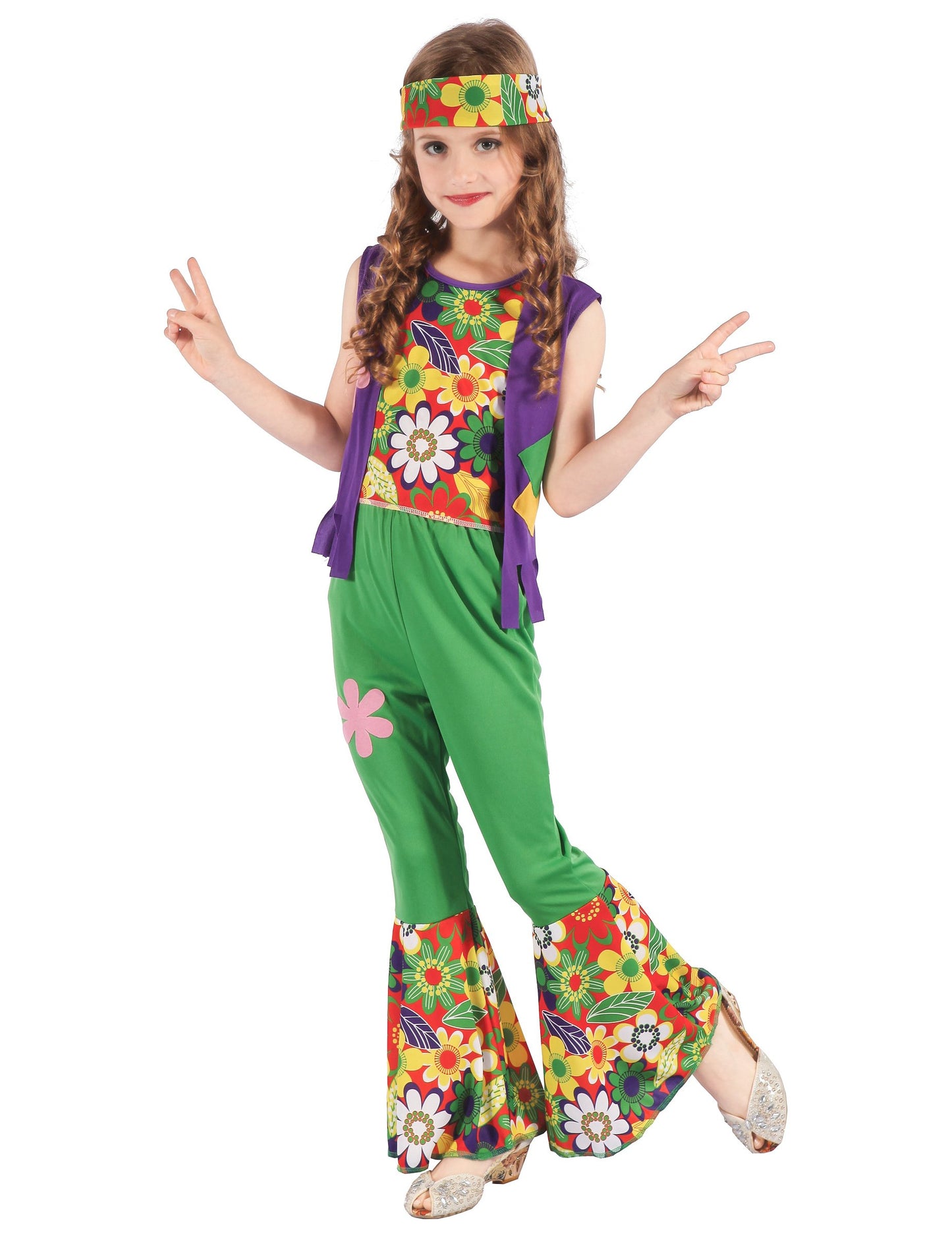 HEPPER Flower Power Green Girl kostim