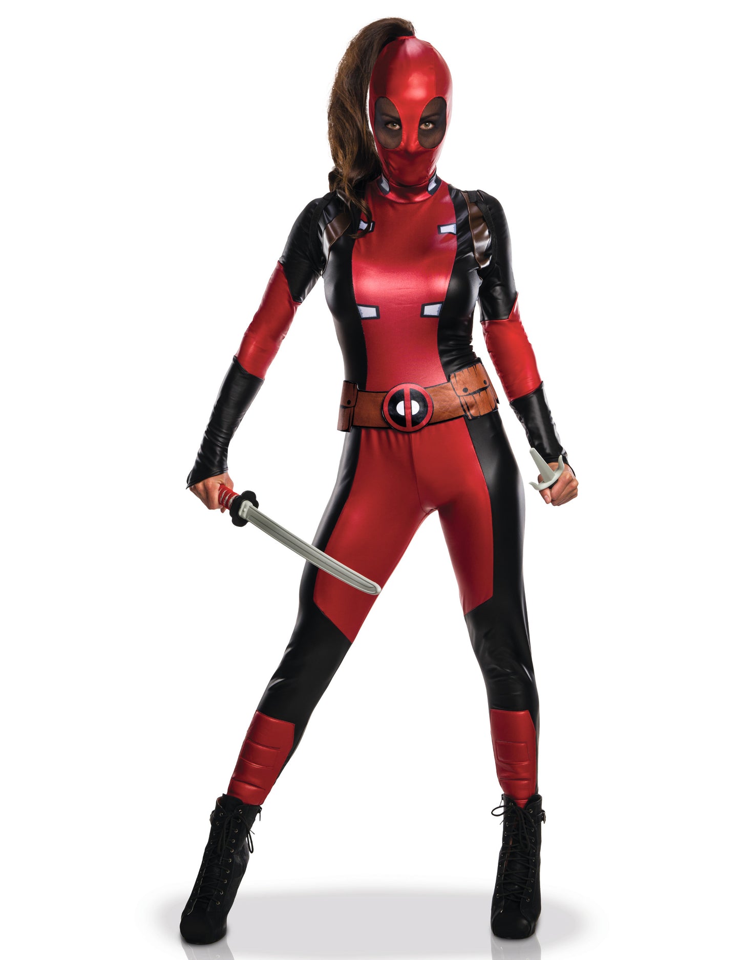 Seksi prerušena lady Deadpool žena