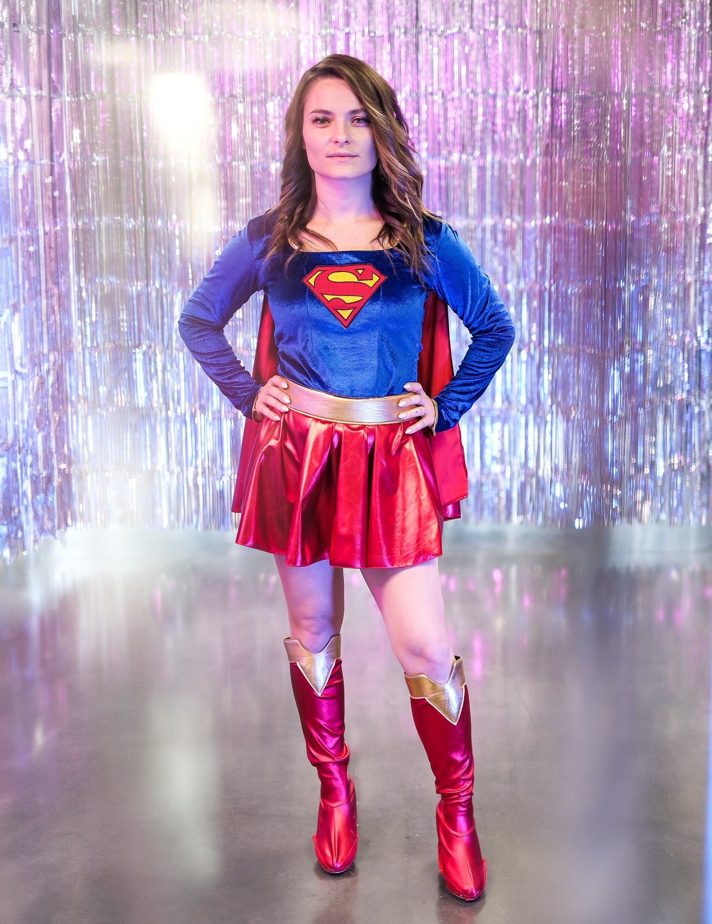 Seksi supergirl žena kostim