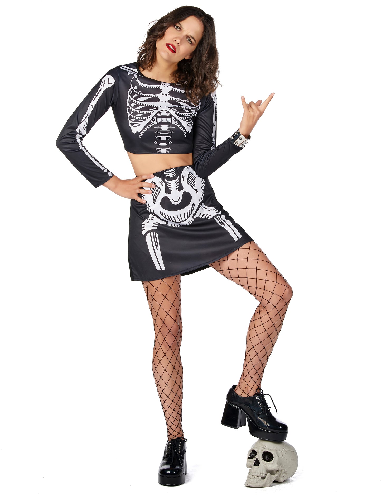 Crop Top Woman Skeleton kostim