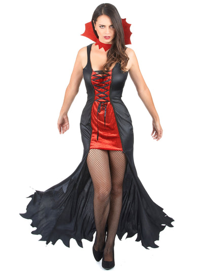 Crvena i crna Halloween Woman Vampire kostim