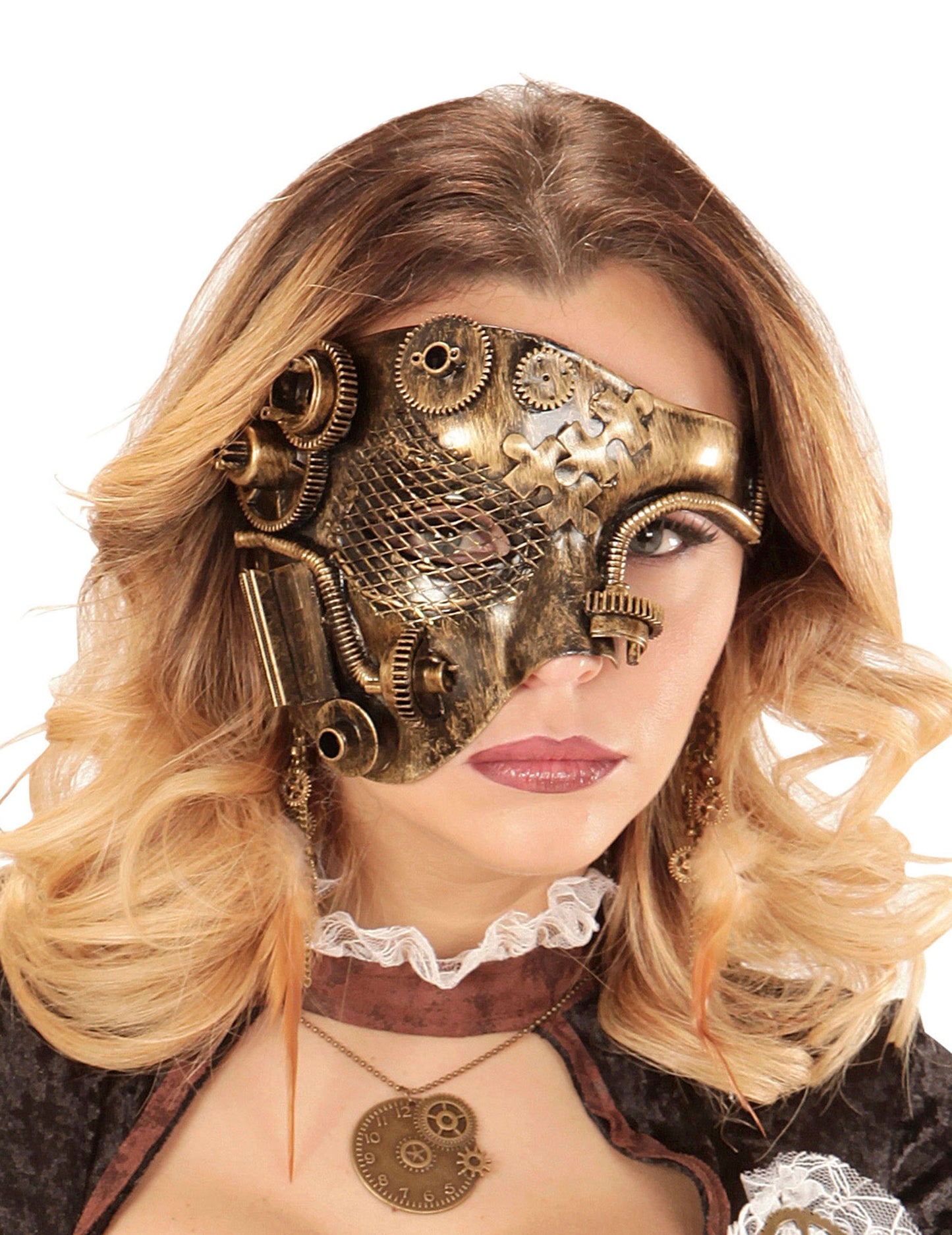 Pola zlatne maske za odrasle steampunk