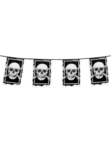 Garland 10 plastičnih zastava Pirate Jolly Roger 30 x 20 cm