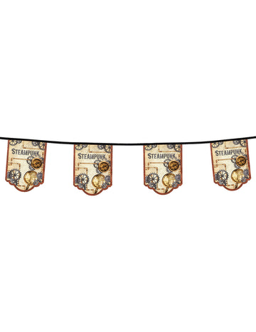 Garland 11 zastavica u steampunk 4 m steampunk