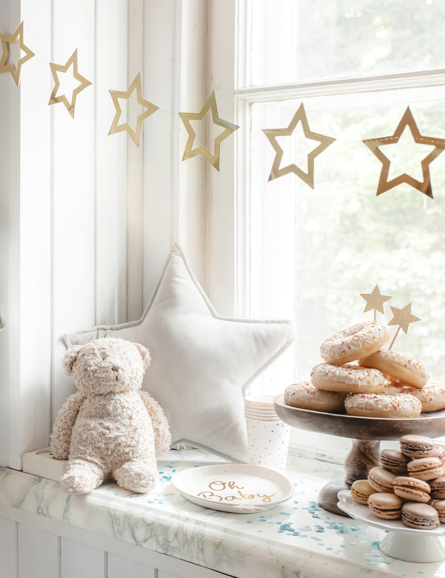 Golden Star Cardboard Garland 3 m