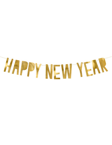 Sretna Nova godina Happy Year Cardboard Gold 10 x 90 cm