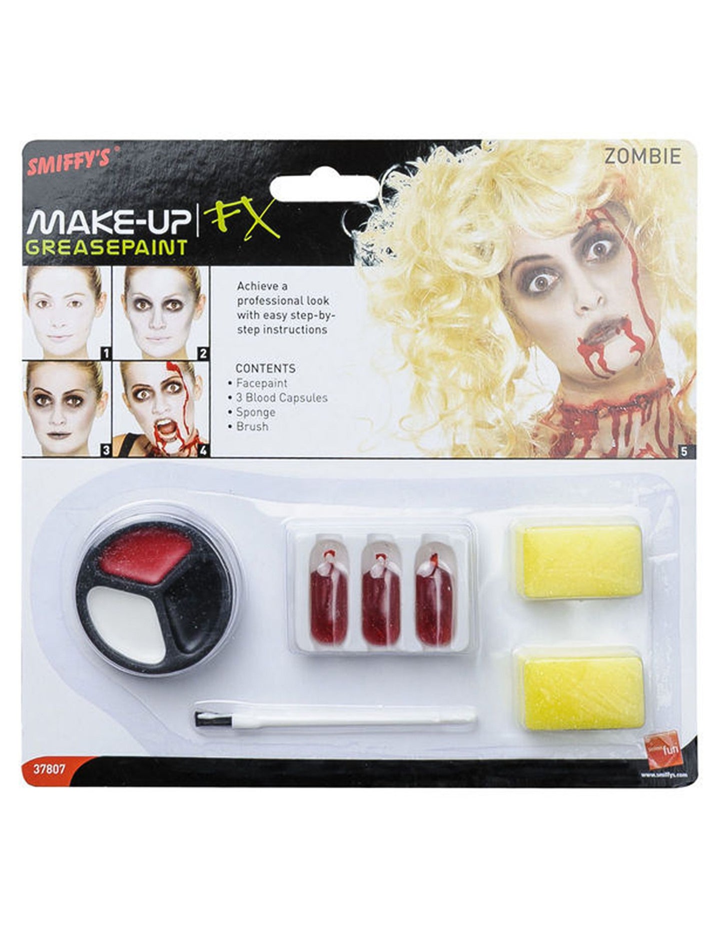 Halloween ženski zombi makeup komplet