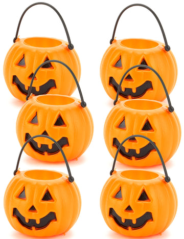 6 Mini Halloween Bunge Buckets 6,5 x 5 cm