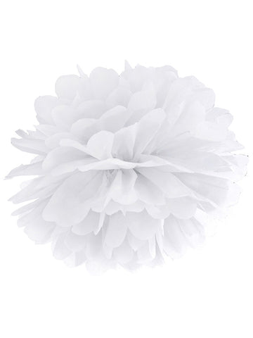 Bijeli papir visi pompom 35 cm