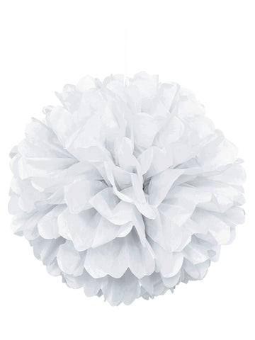 Bijeli papir pompom 40 cm