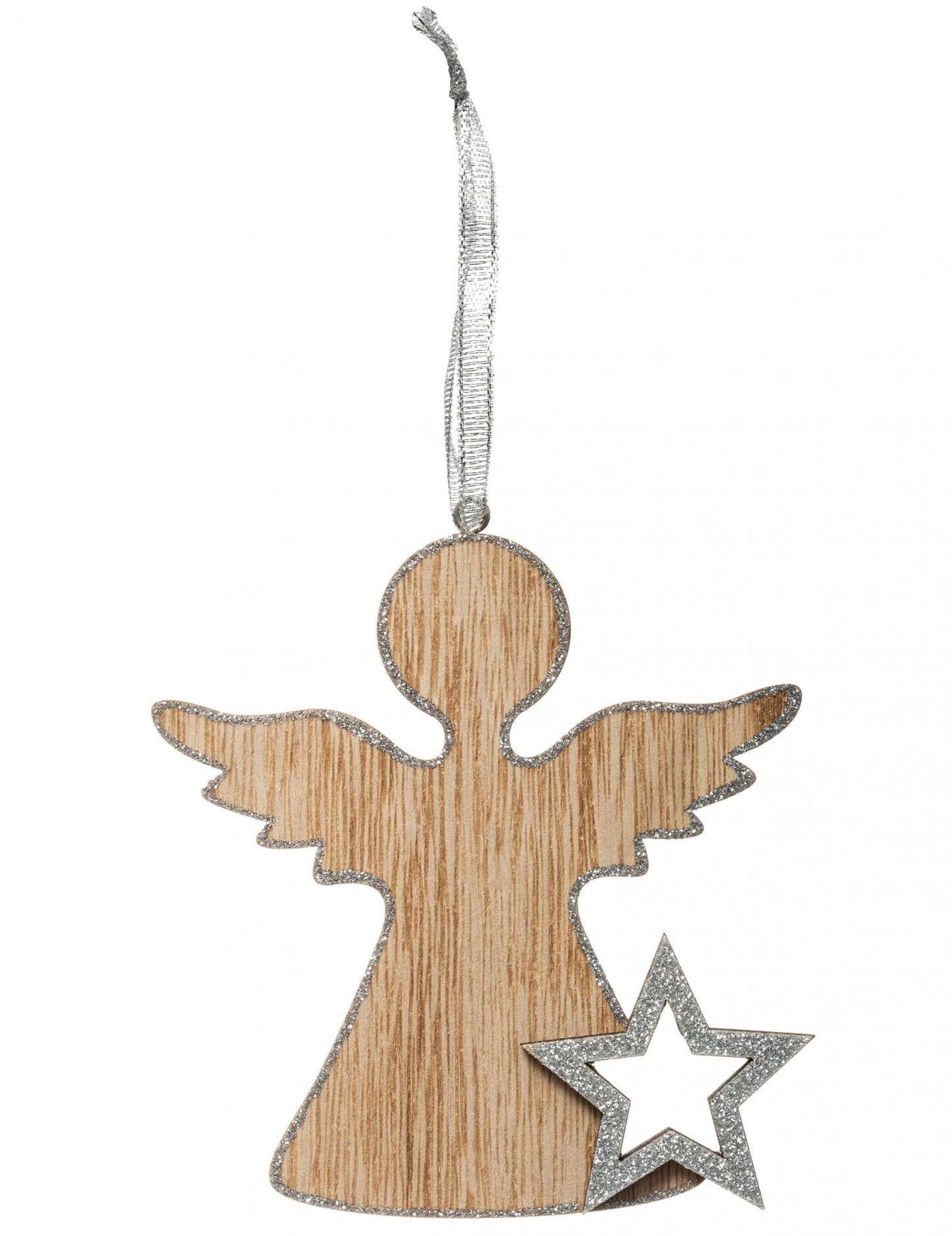 Silver Angel Wood ovjes 11 cm